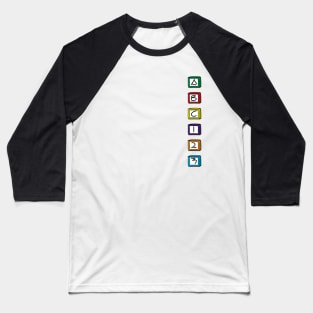 AlphaNumeric Blocks Baseball T-Shirt